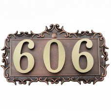 3Numbers House Apartment Door Number Letter Address Plaque Metal Copper Custom A   352431590177